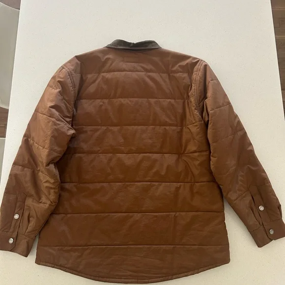 Brixton Men's Cass Brown Quilted Jacket. - Picture 6 of 6